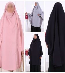 Black Half Jilbab With Sleeve