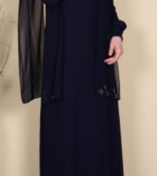 Black Chiffon Evening Dress