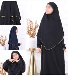 Black Two Piece Abaya & Hijab